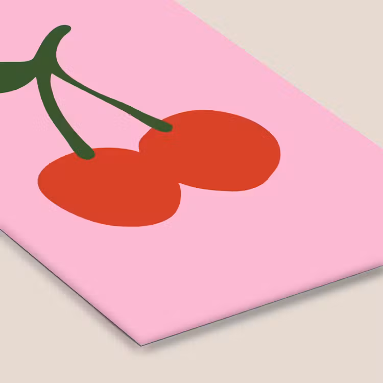 Poster met lijst - Kersen - Roze - Illustratie — 7
