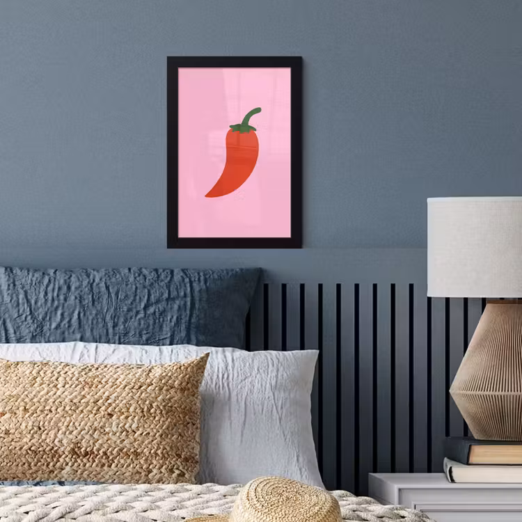 Poster met lijst - Peper - Rood - Illustratie — 3