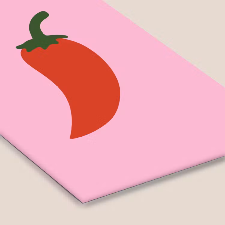 Poster met lijst - Peper - Rood - Illustratie — 7