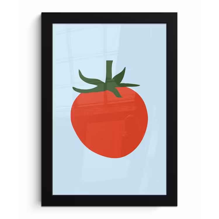 Poster met lijst - Rood - Tomaat - Groente — 1