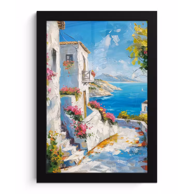 Poster met lijst - Landschap - Bloemen - Natuur - Zomer — 1