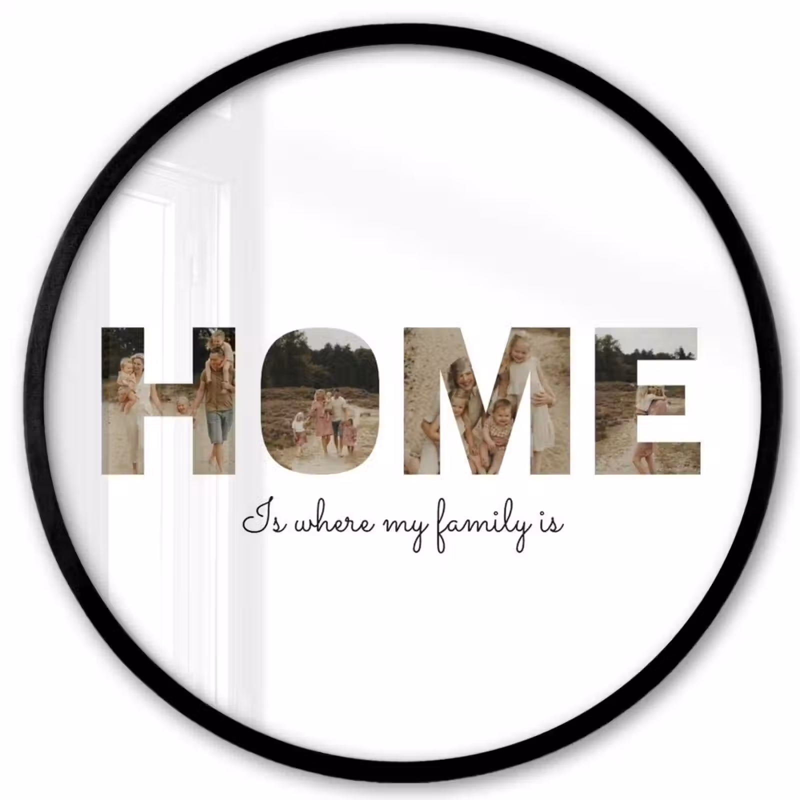 Gepersonaliseerde ronde fotolijst - Home - Lettercollage — 1