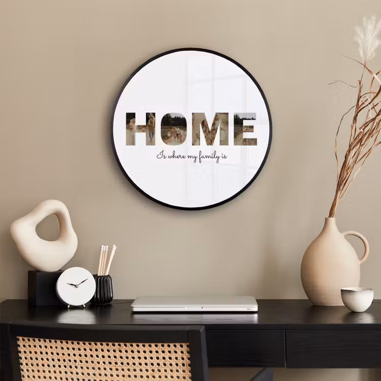Gepersonaliseerde ronde fotolijst - Home - Lettercollage — 3