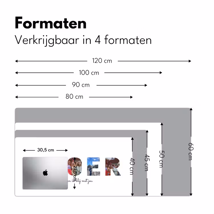 Gepersonaliseerde bureau onderlegger - Broer - Lettercollage — 8