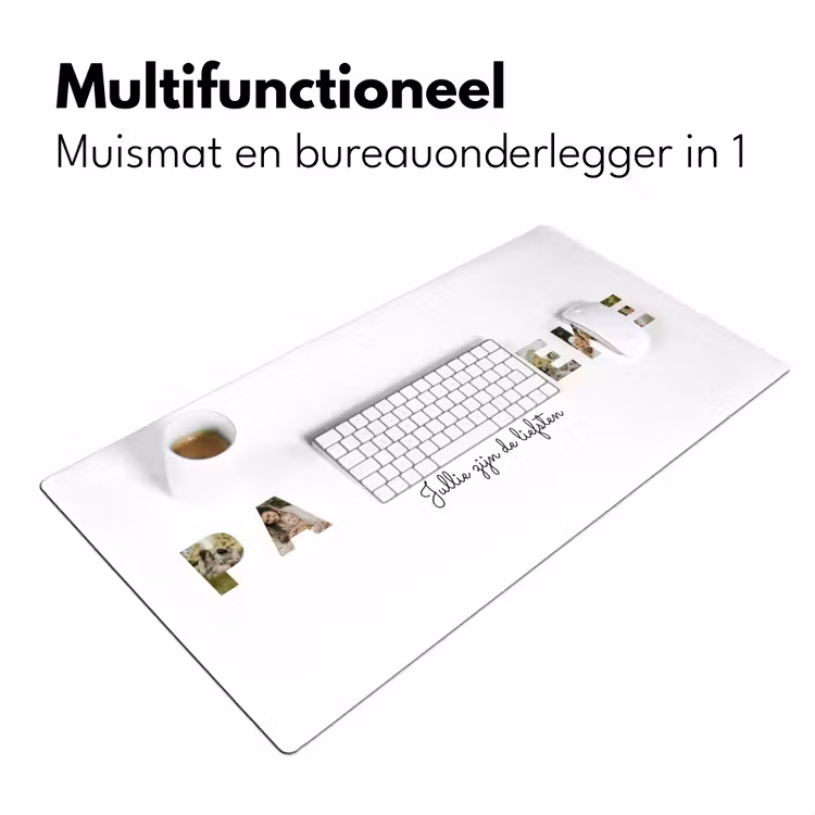 Gepersonaliseerde bureau onderlegger - Pa & Moeke - Lettercollage — 7