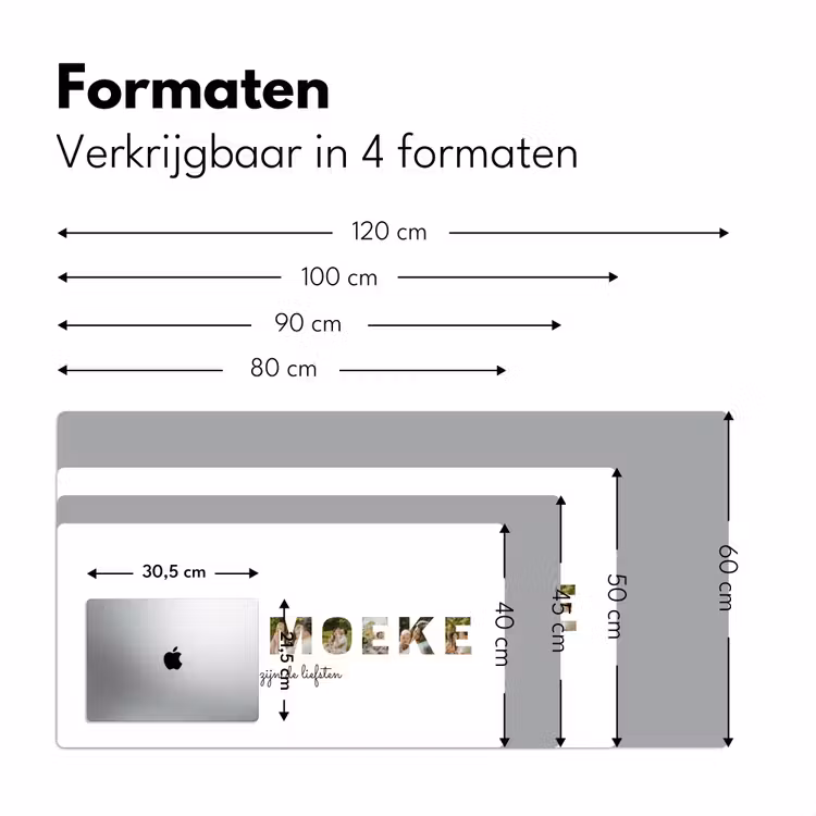 Gepersonaliseerde bureau onderlegger - Pa & Moeke - Lettercollage — 8