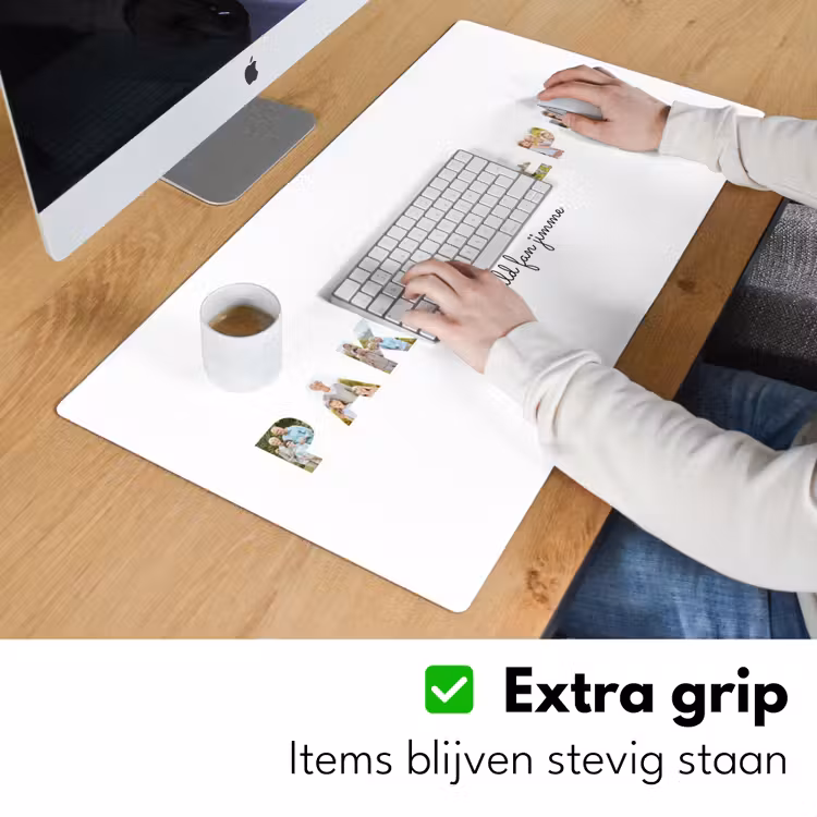 Gepersonaliseerde bureau onderlegger - Pake & Beppe - Lettercollage — 6