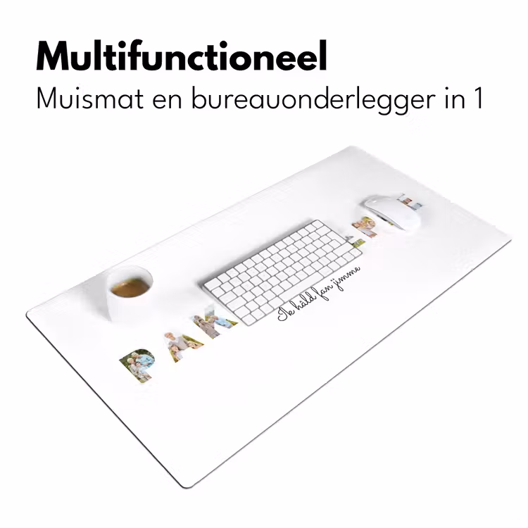 Gepersonaliseerde bureau onderlegger - Pake & Beppe - Lettercollage — 7