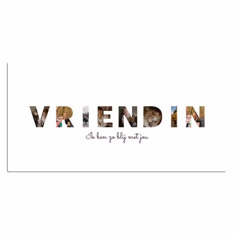 Gepersonaliseerde bureau onderlegger - Vriendin - Lettercollage — 2