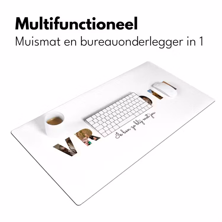 Gepersonaliseerde bureau onderlegger - Vriendin - Lettercollage — 7