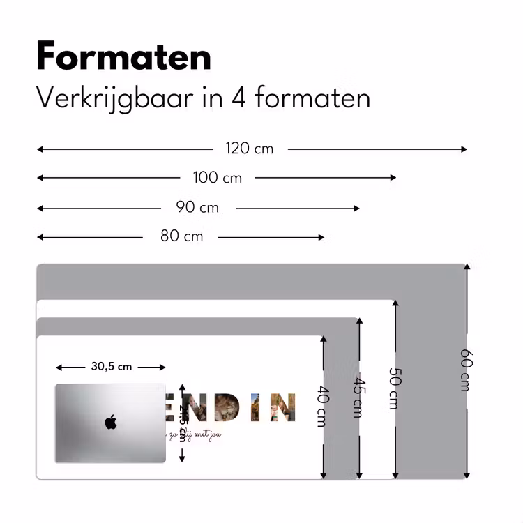 Gepersonaliseerde bureau onderlegger - Vriendin - Lettercollage — 8
