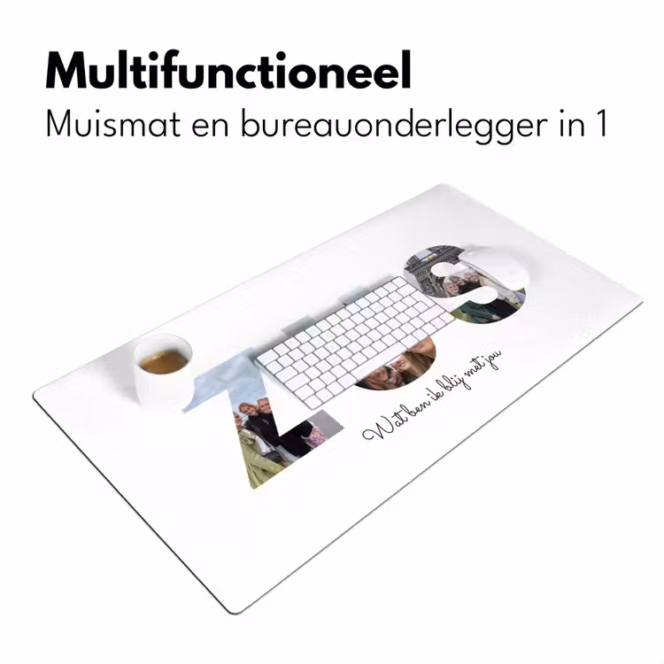 Gepersonaliseerde bureau onderlegger - Zus - Lettercollage — 7