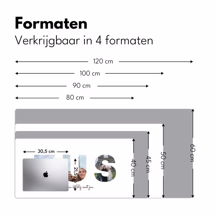 Gepersonaliseerde bureau onderlegger - Zus - Lettercollage — 8
