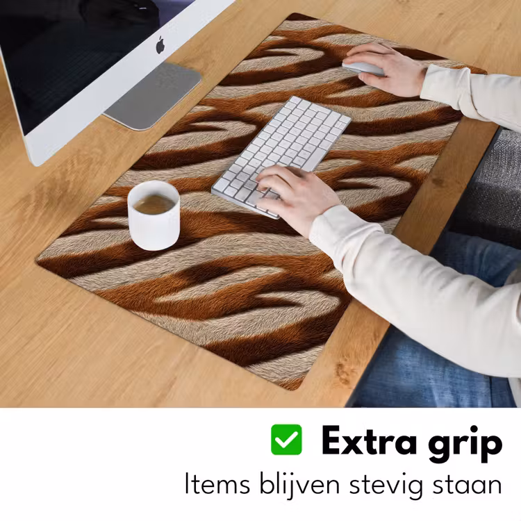 Bureau onderlegger - Zebra - Bruin - Patroon — 6