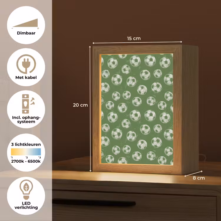 Tafellamp - Voetballen Patroon Groen — 7