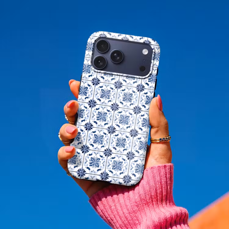 Telefoonhoesje Toughcase - Patroon - Tegel - Blauw — 2