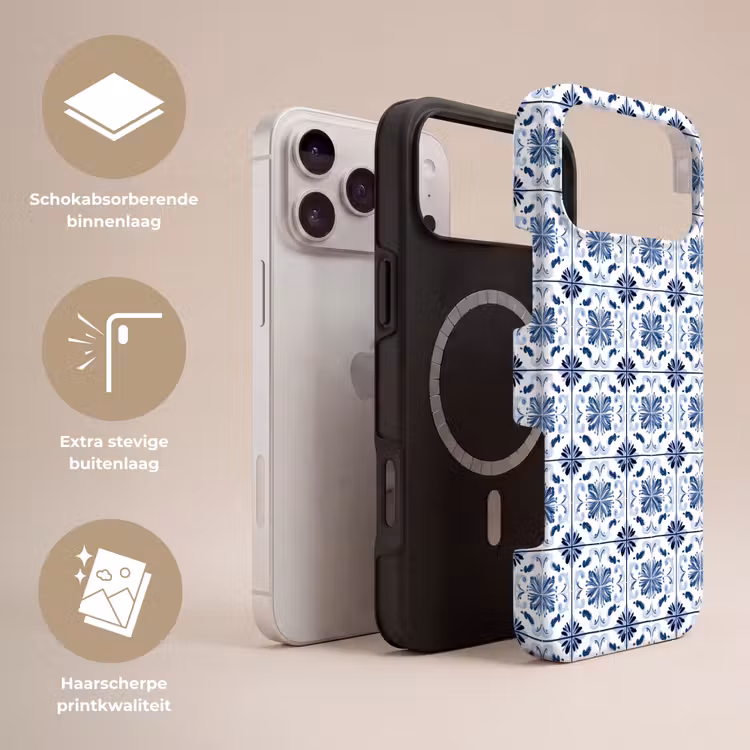 Telefoonhoesje Toughcase - Patroon - Tegel - Blauw — 3