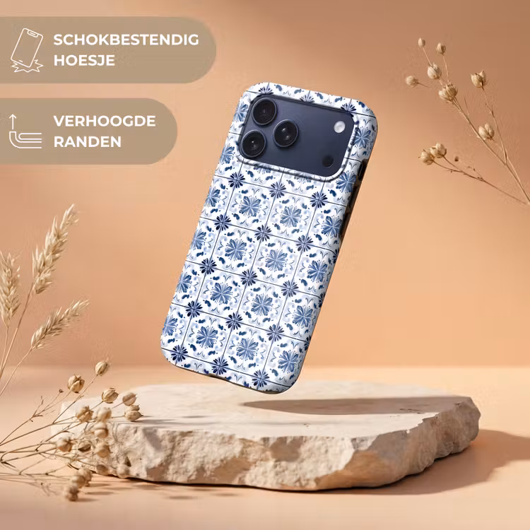 Telefoonhoesje Toughcase - Patroon - Tegel - Blauw — 5
