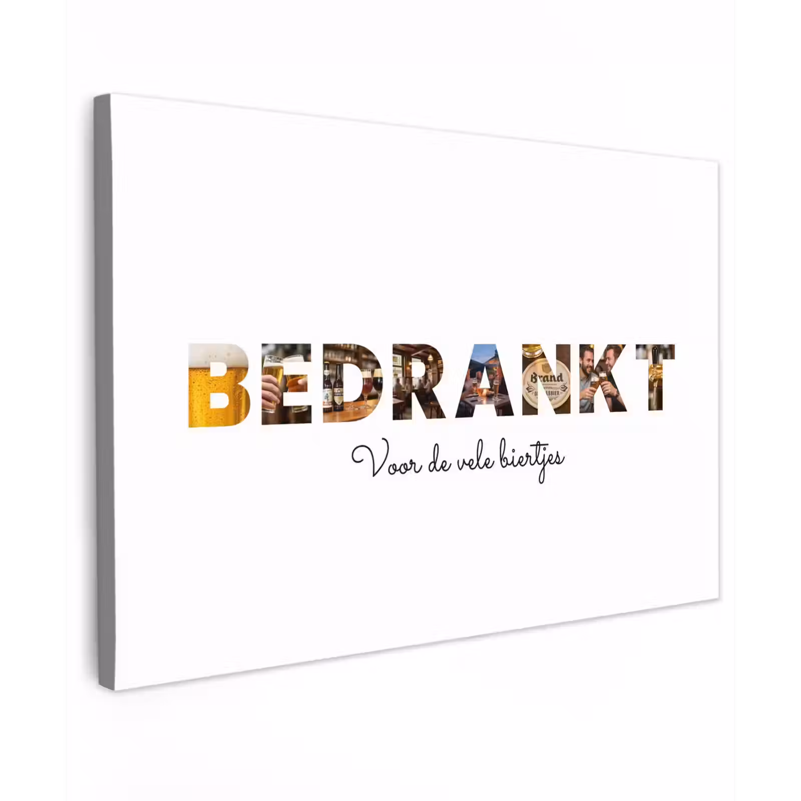 Gepersonaliseerd buiten canvas - Bedrankt - Lettercollage — 1