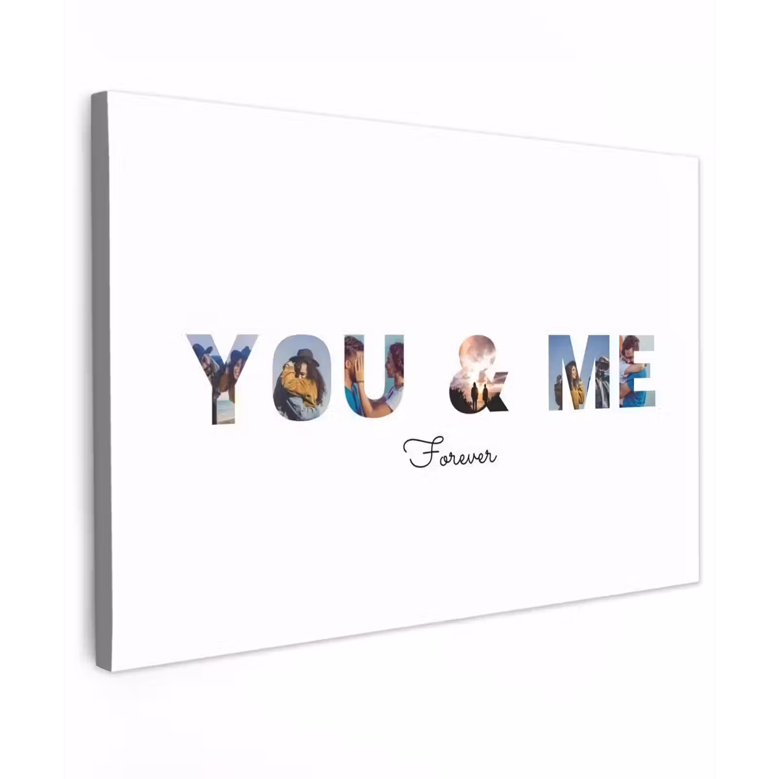 Gepersonaliseerd buiten canvas - You & Me - Lettercollage — 1