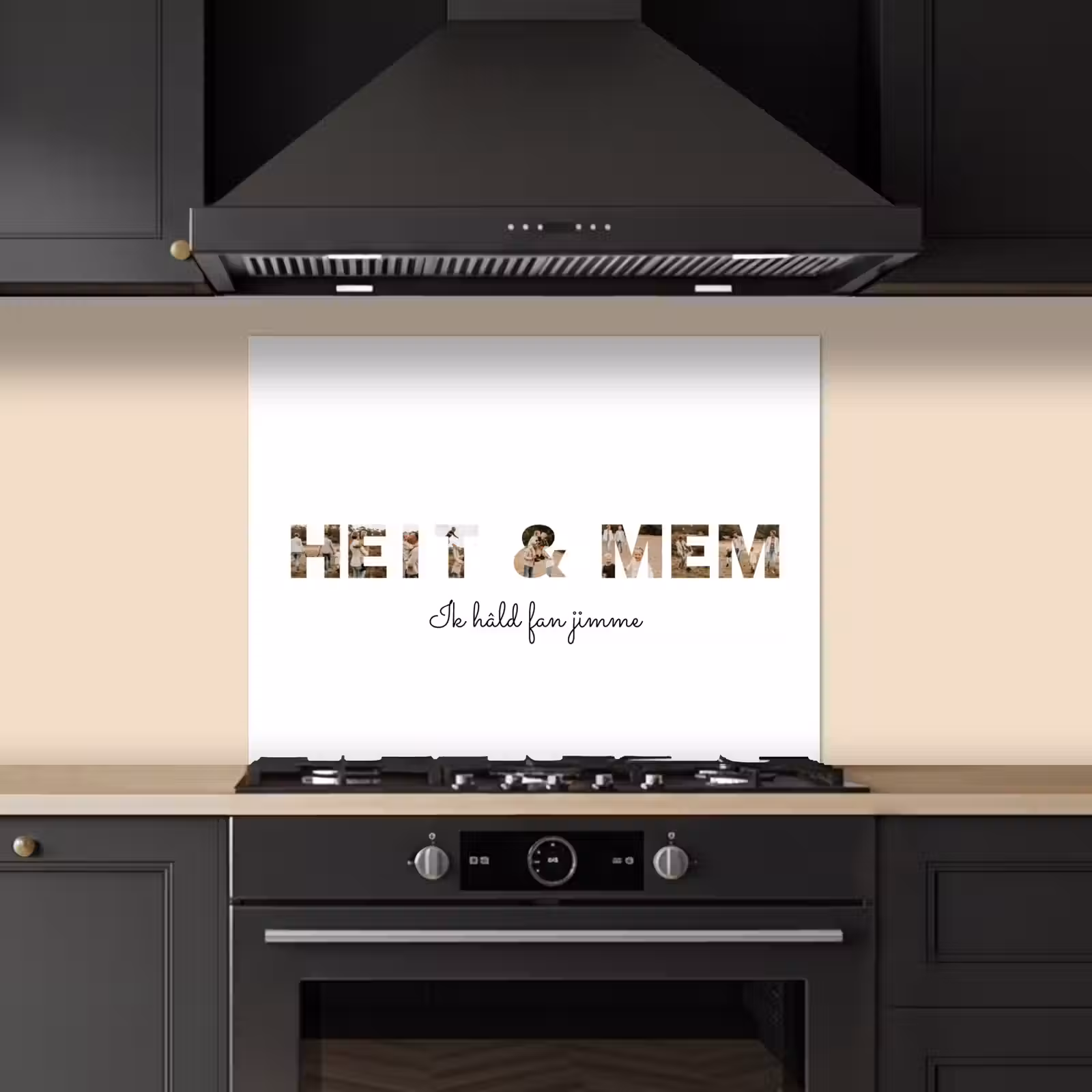 Gepersonaliseerd spatscherm - Heit & Mem - Lettercollage — 1