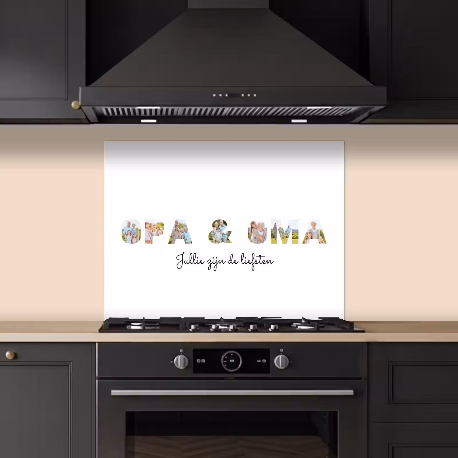 Gepersonaliseerd spatscherm - Opa & Oma - Lettercollage — 1