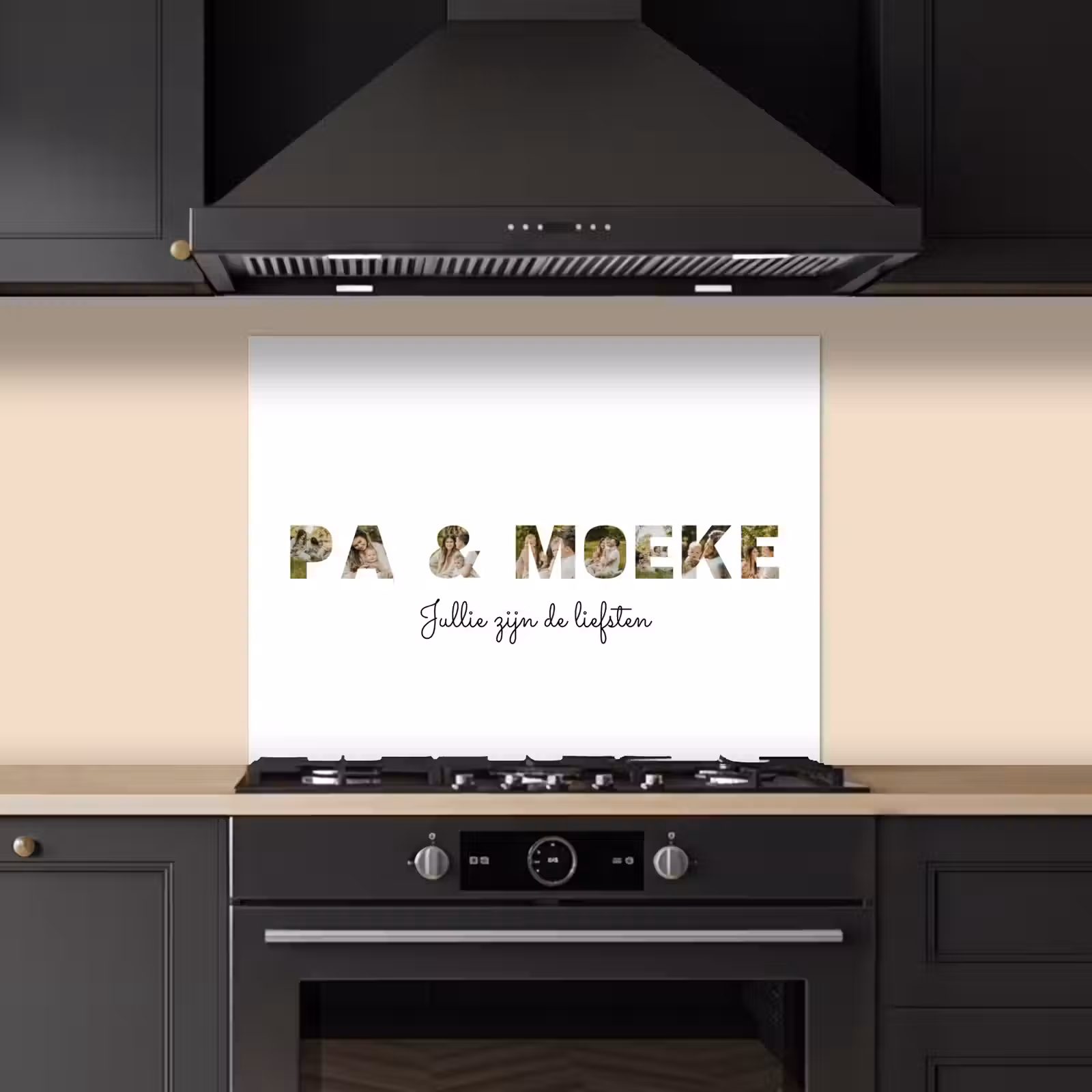 Gepersonaliseerd spatscherm - Pa & Moeke - Lettercollage — 1