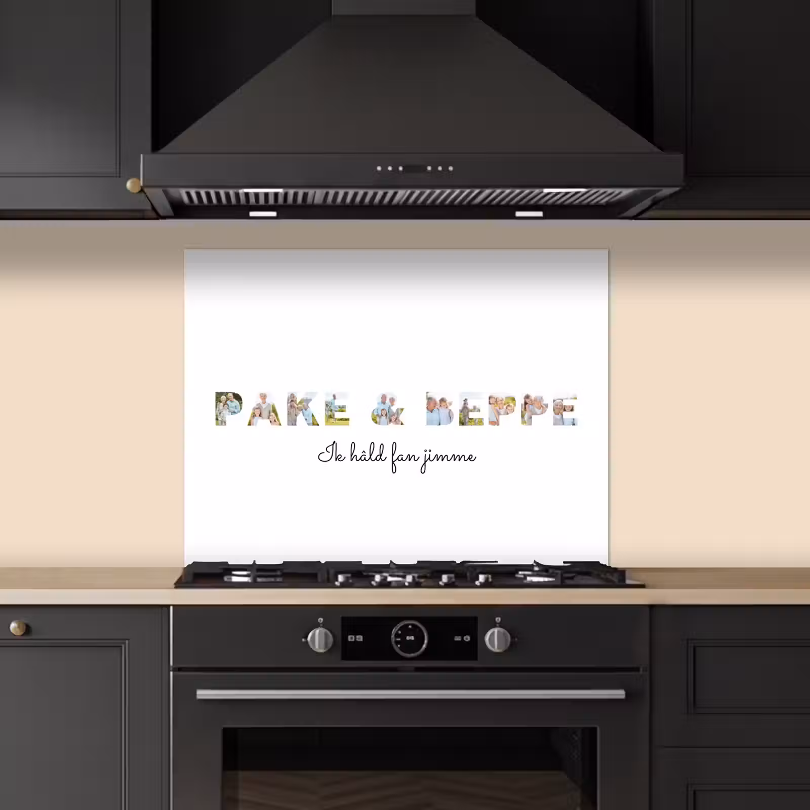 Gepersonaliseerd spatscherm - Pake & Beppe - Lettercollage — 1