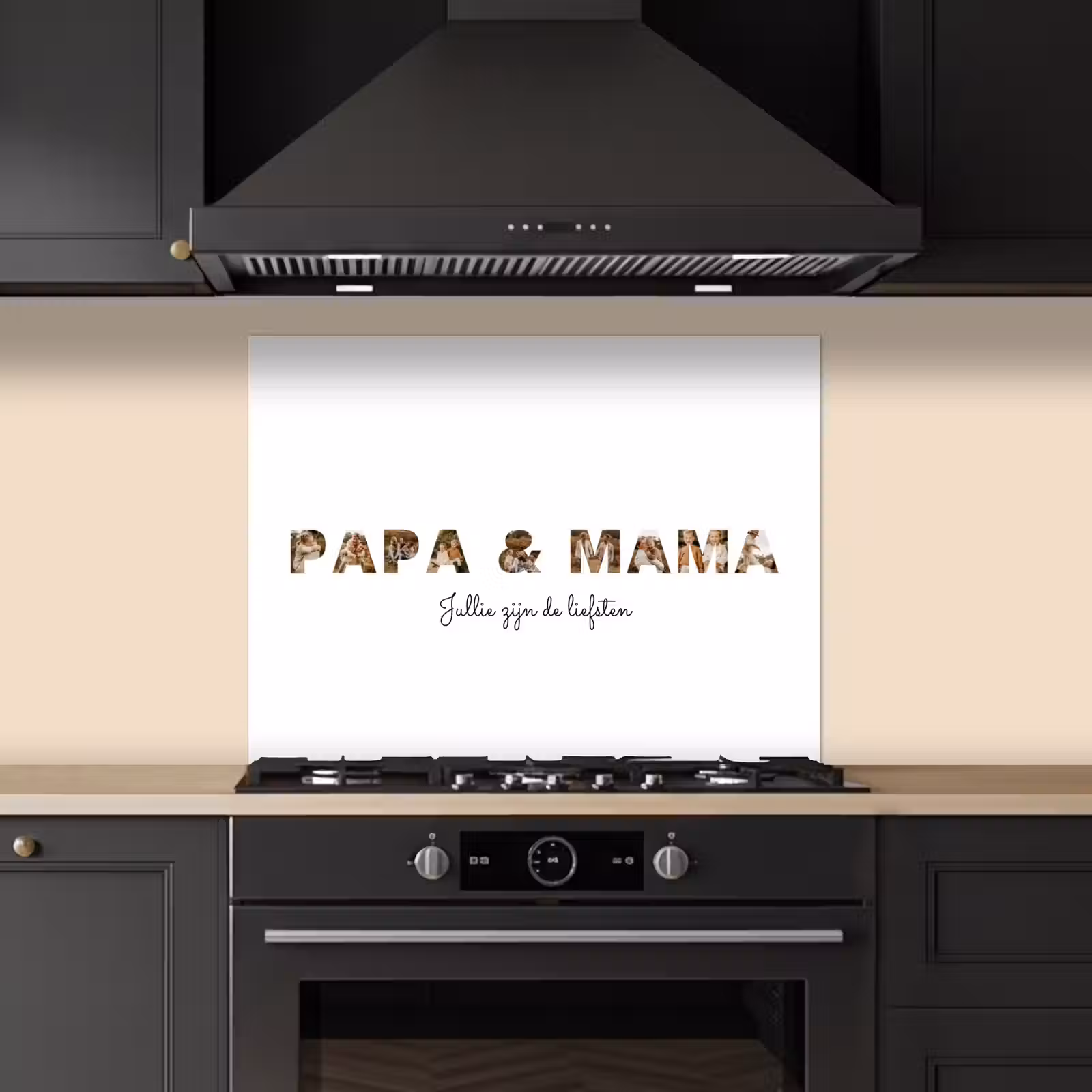 Gepersonaliseerd spatscherm - Papa & Mama - Lettercollage — 1