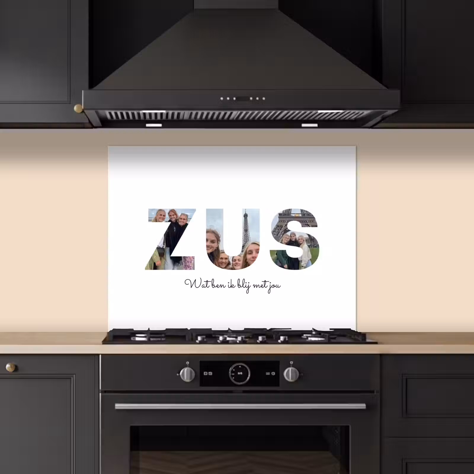Gepersonaliseerd spatscherm - Zus - Lettercollage — 1
