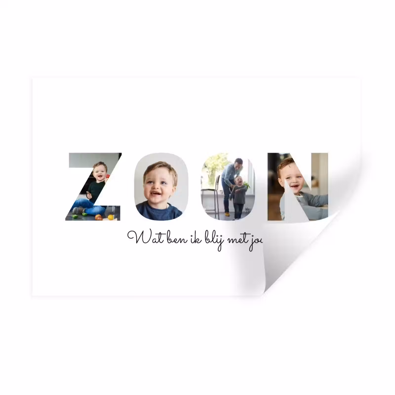 Gepersonaliseerde muursticker - Zoon - Lettercollage — 1