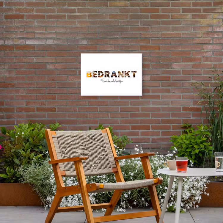 Gepersonaliseerd buiten canvas - Bedrankt - Lettercollage — 2