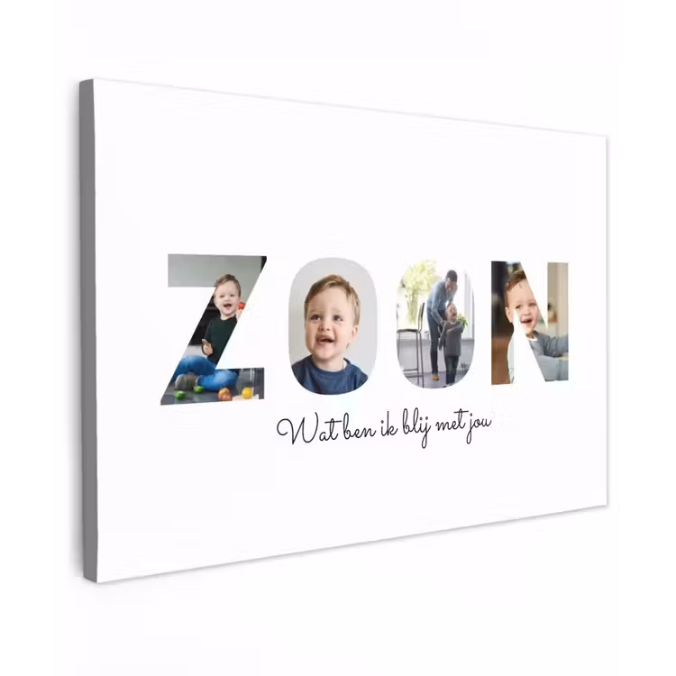 Gepersonaliseerd buiten canvas - Zoon - Lettercollage — 1