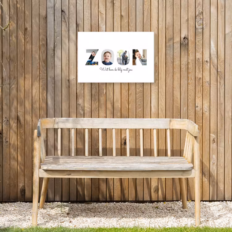 Gepersonaliseerd buiten canvas - Zoon - Lettercollage — 3