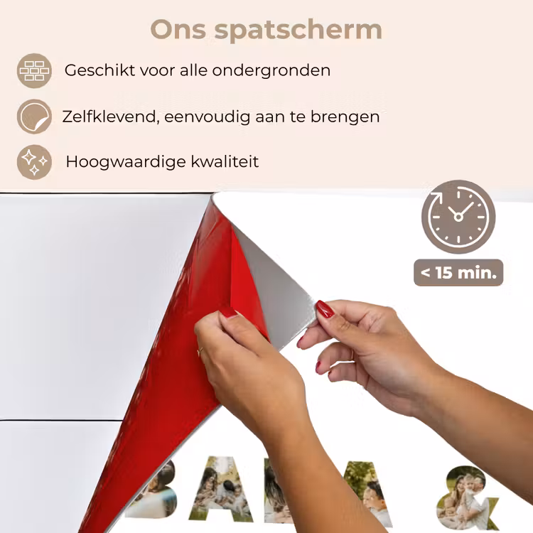 Gepersonaliseerd spatscherm - Baba & Anne - Lettercollage — 3