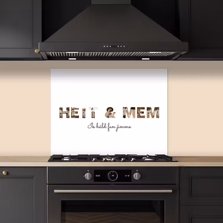 Gepersonaliseerd spatscherm - Heit & Mem - Lettercollage — 1