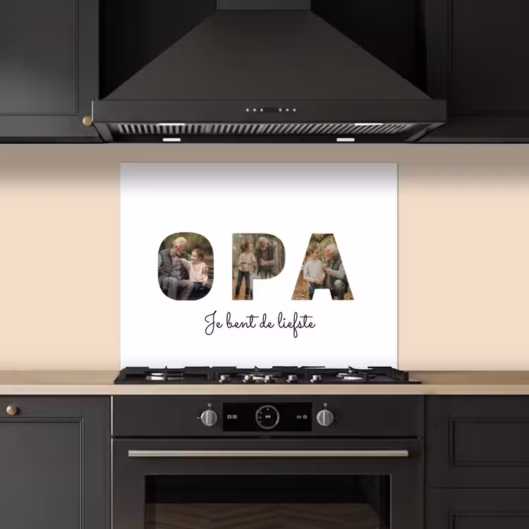 Gepersonaliseerd spatscherm - Opa - Lettercollage — 1