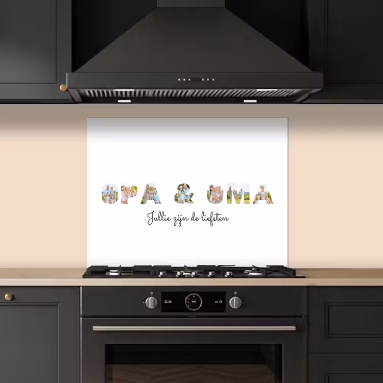 Gepersonaliseerd spatscherm - Opa & Oma - Lettercollage — 1