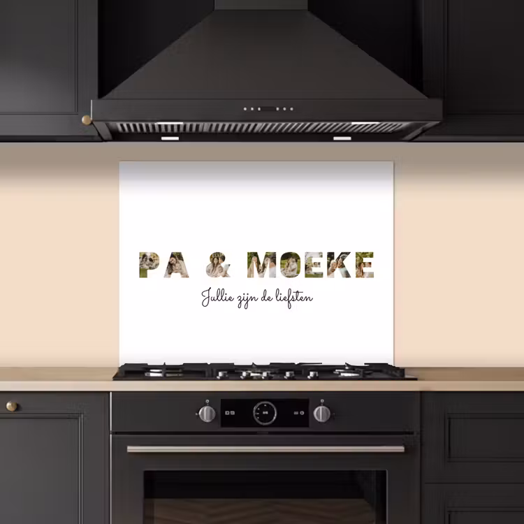 Gepersonaliseerd spatscherm - Pa & Moeke - Lettercollage — 1