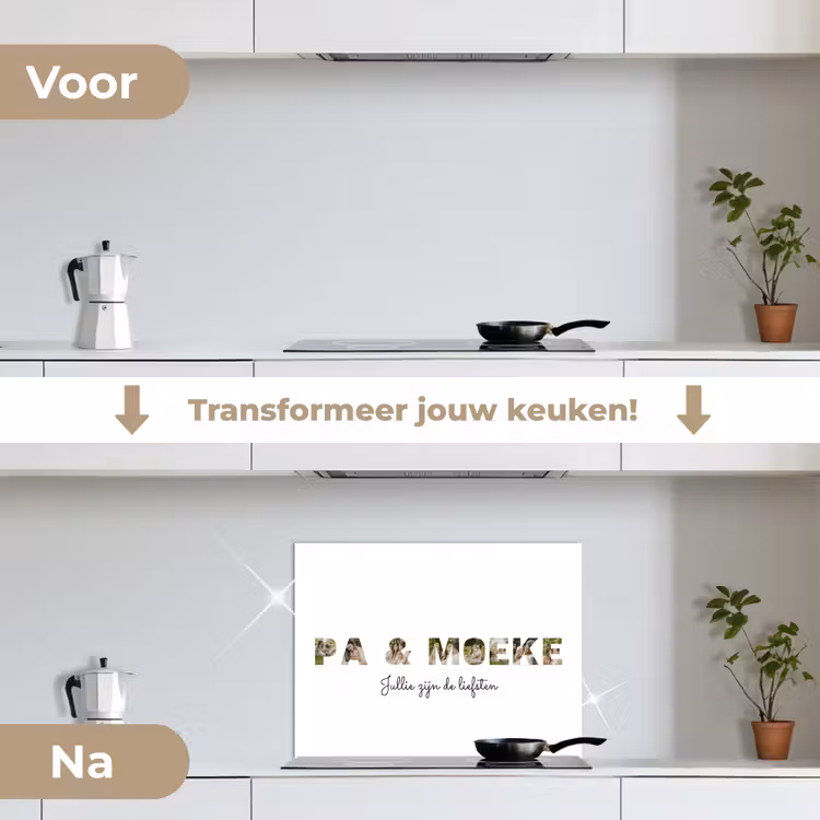 Gepersonaliseerd spatscherm - Pa & Moeke - Lettercollage — 2