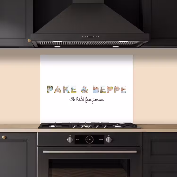 Gepersonaliseerd spatscherm - Pake & Beppe - Lettercollage — 1