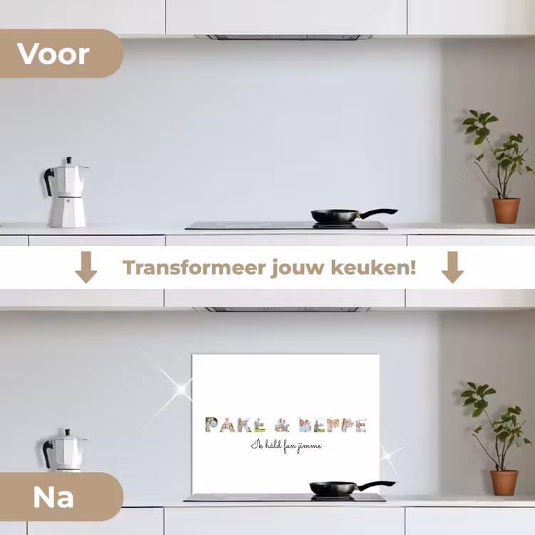 Gepersonaliseerd spatscherm - Pake & Beppe - Lettercollage — 2