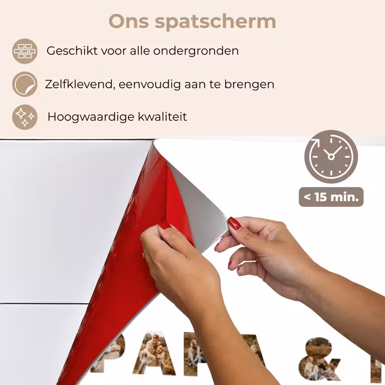 Gepersonaliseerd spatscherm - Papa & Mama - Lettercollage — 3