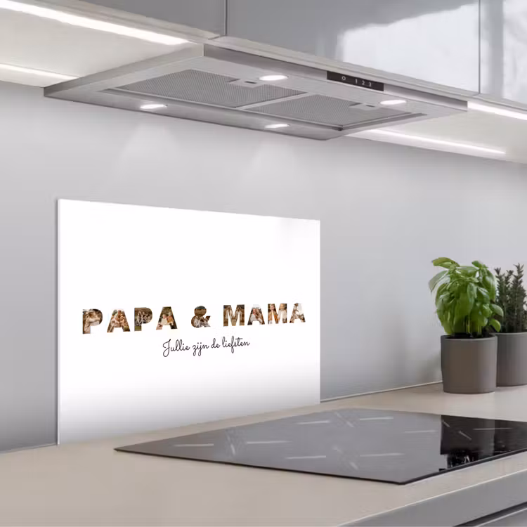 Gepersonaliseerd spatscherm - Papa & Mama - Lettercollage — 4
