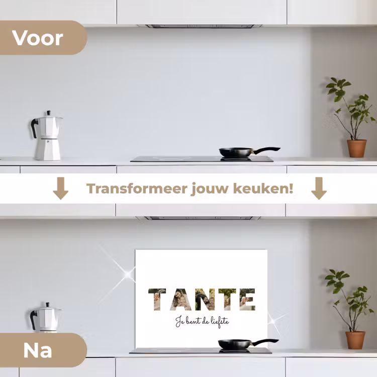 Gepersonaliseerd spatscherm - Tante - Lettercollage — 2