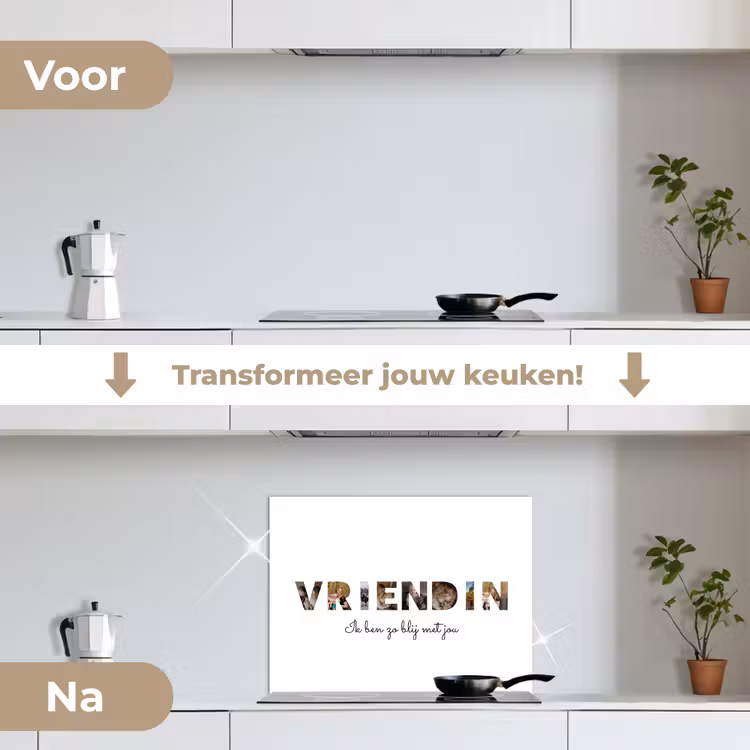 Gepersonaliseerd spatscherm - Vriendin - Lettercollage — 2