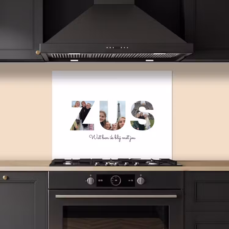 Gepersonaliseerd spatscherm - Zus - Lettercollage — 1