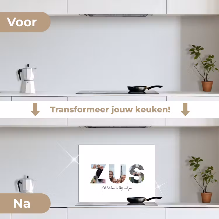 Gepersonaliseerd spatscherm - Zus - Lettercollage — 2