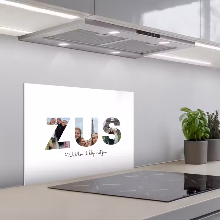 Gepersonaliseerd spatscherm - Zus - Lettercollage — 4