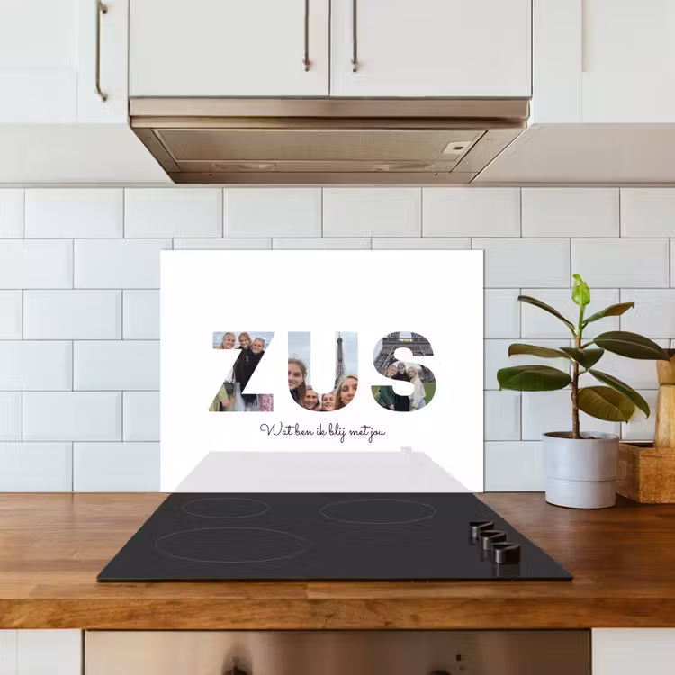 Gepersonaliseerd spatscherm - Zus - Lettercollage — 5